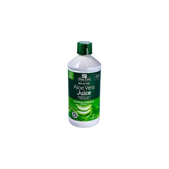 Aloe Pura Zumo Aloe Vera Potencia Máxima 1 Litro - Ecológico y estabilizado para el bienestar digestivo