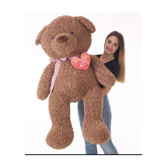 Oso old corazón 135 cm 2 col.- marrón, beig