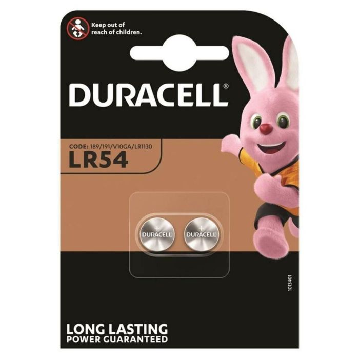 Pilas de Botón Alcalinas DURACELL LR1130 LR54  2 Piezas 10 Unidades 1,5 V 1