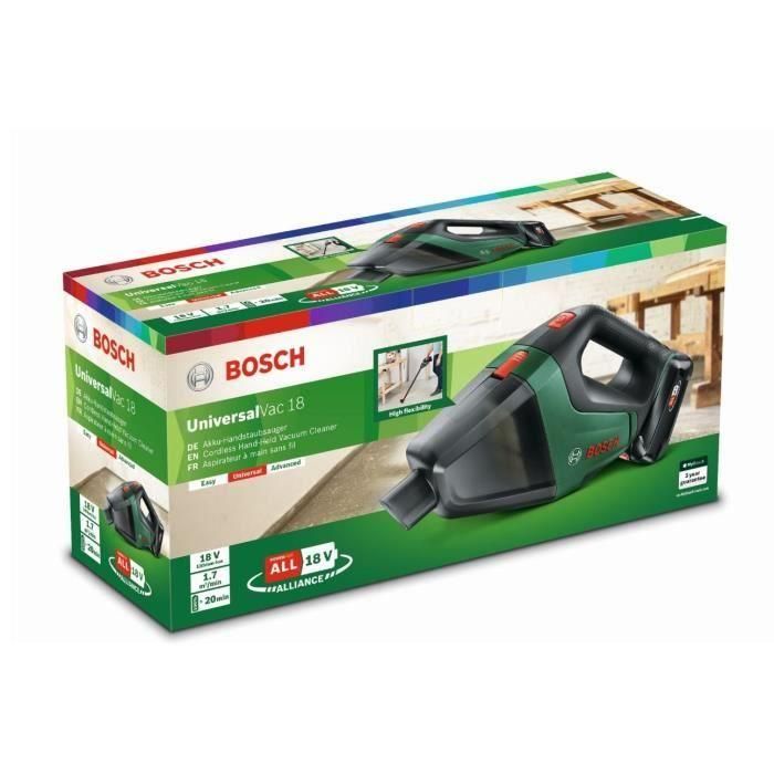 Aspirador de mano inalámbrico BOSCH - UniversalVac18 SET 1 batería 2,5Ah 1 Aspirador de mano inalámbrico BOSCH - UniversalVac18 SET 1 batería 2,5Ah 1