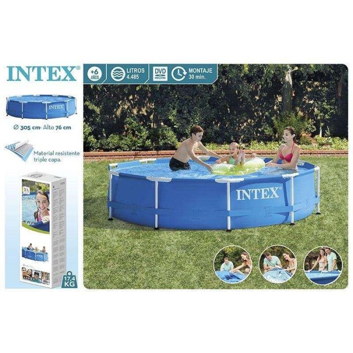 Piscina redonda metal frame capacidad 4485 litros 305x76cm 4 Piscina redonda metal frame capacidad 4485 litros 305x76cm 4