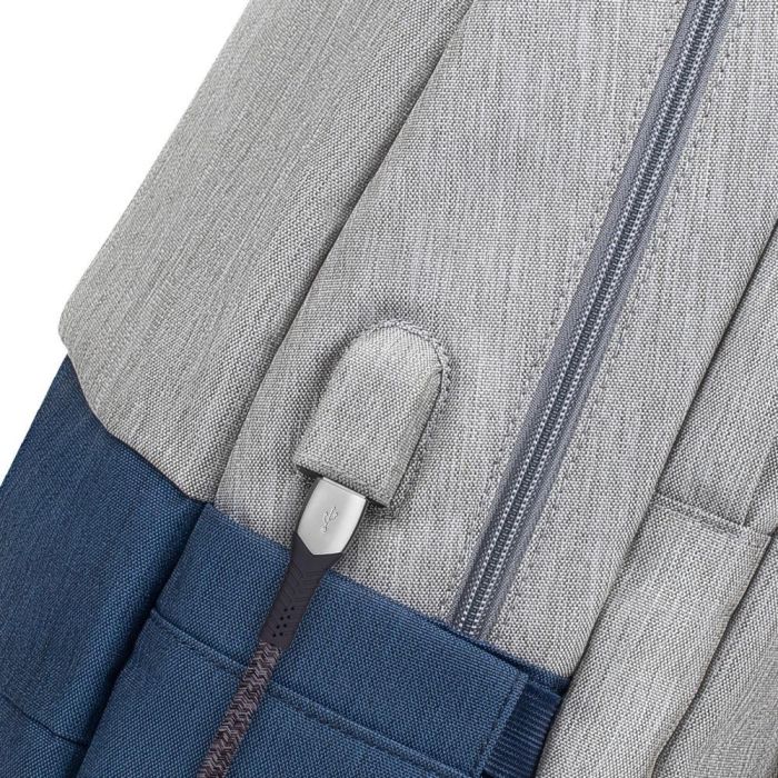 Riva NB Rucksack Prater 17.3" grau/d.blau 7567 25