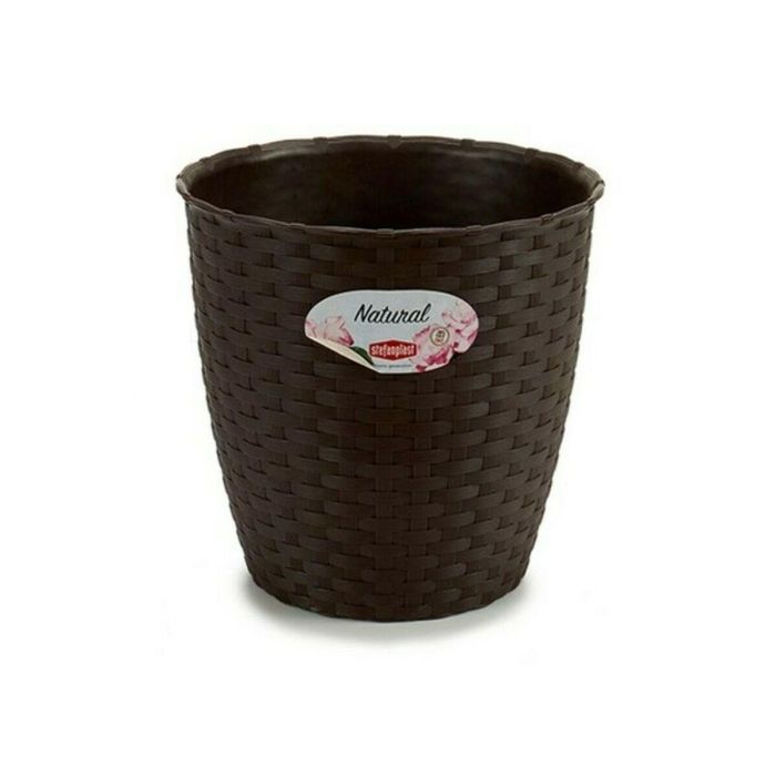 Maceta Stefanplast Plástico Chocolate 19 x 17,5 x 19 cm (12 Unidades) 1