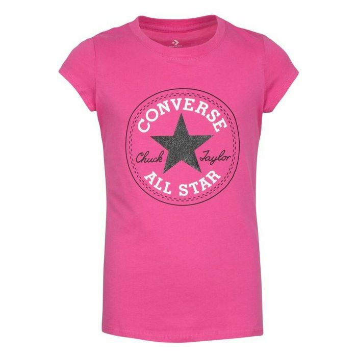 Camiseta de Manga Corta Infantil Converse Timeless Rosa 12-13 Años 0 Camiseta de Manga Corta Infantil Converse Timeless Rosa 12-13 Años 0