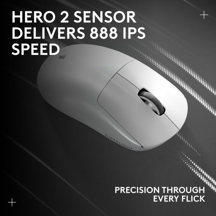 LOGITECH G PRO X SUPERLIGHT 2 LIGHTSPEED Gaming Mouse - WHITE - 2.4GHZ - N/A - EER2-933 - 933 8