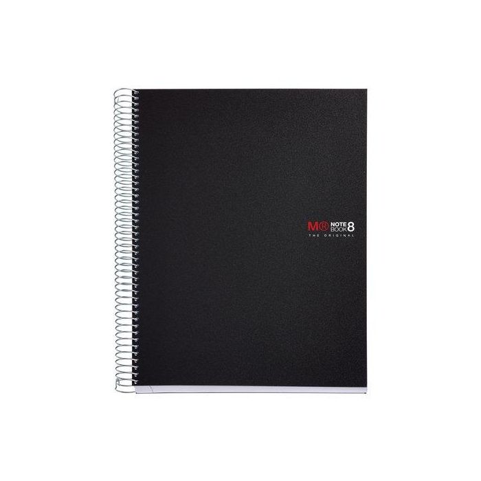 Miquelrius Cuaderno Espiral A4 200 Hojas Cuadrícula 5x5mm Polipropileno Negro 42006