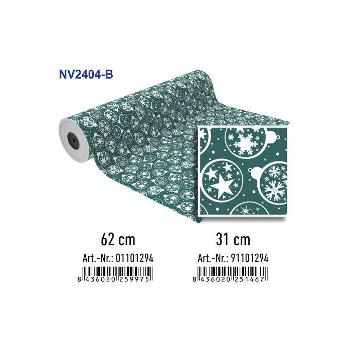 Papel De Regalo Bobina Basika 31 Cm X 80 M (2 Kg Aprox.) Navidad (Nv2404-B 31 Cm)
