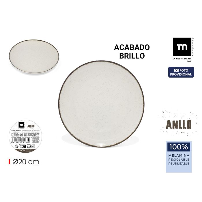 La Mediterrane Plato de Postre Melamina Brillo Anllo 20 cm (24 Unidades) 0 La Mediterrane Plato de Postre Melamina Brillo Anllo 20 cm (24 Unidades) 0