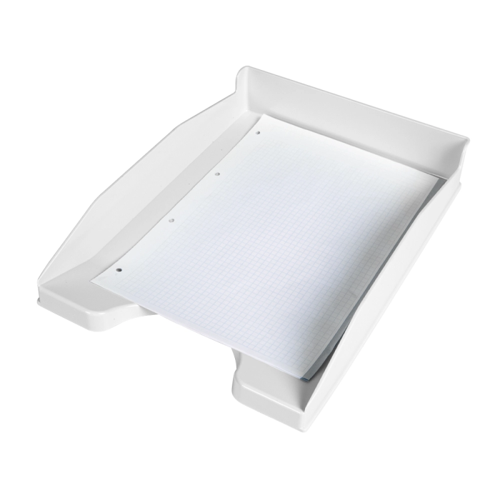 Q-connect Bandeja sobremesa plástico blanco opaco 240x70x340 mm 3 Q-connect Bandeja sobremesa plástico blanco opaco 240x70x340 mm 3