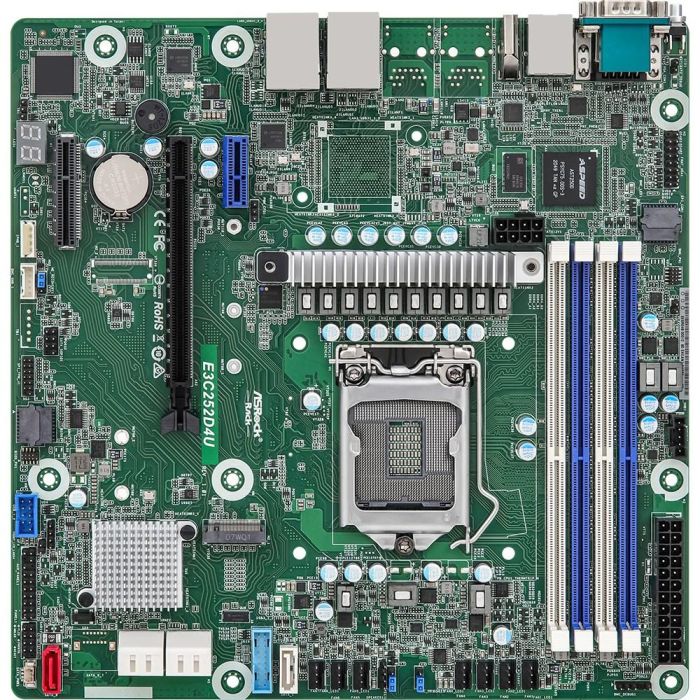 ASRock Mainboard E3C252D4U micro-ATX Sockel 1200 Single 0 ASRock Mainboard E3C252D4U micro-ATX Sockel 1200 Single 0