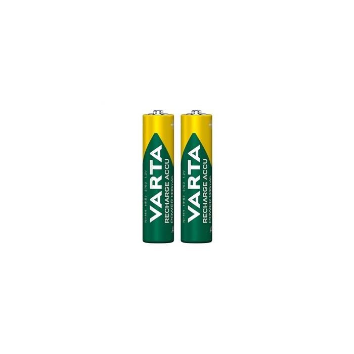 Varta 5703301402 Pilas Recargables Ni/MH HR03 AAA 1000mAh Accu Power 2uds 0 Varta 5703301402 Pilas Recargables Ni/MH HR03 AAA 1000mAh Accu Power 2uds 0