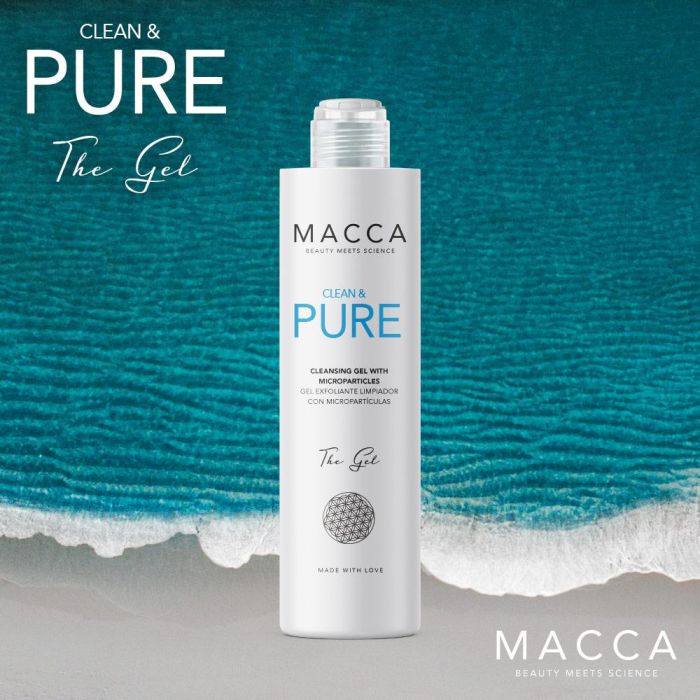 Macca Gel Limpiador Exfoliante CLEAN & PURE con Micropartículas Calmante y Antiinflamatorio 200 ml