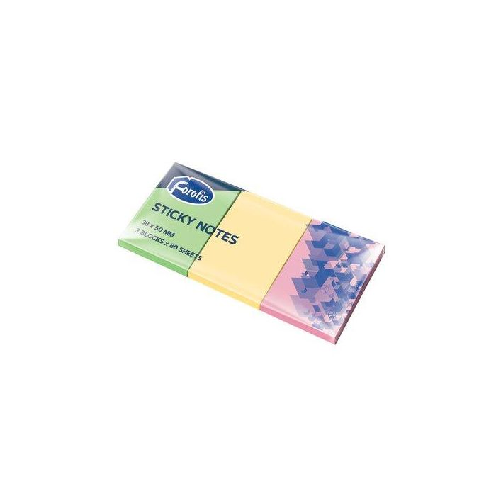 Taco Notas Forofis 240H 38X50 Colores Neon Pack De 3