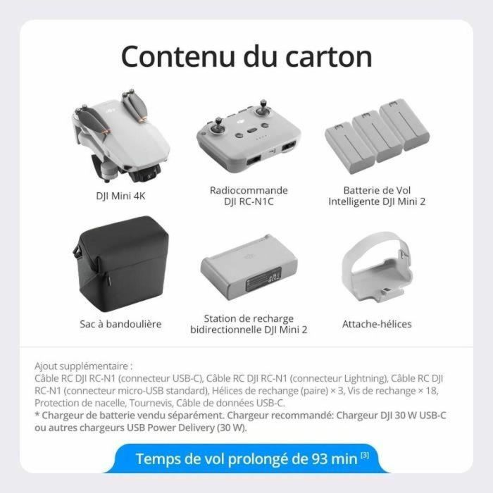 DJI DJI1724884628307 Dron plegable Mini 4K Fly More Combo Blanco, batería 31 min, alcance +1000 m 1 DJI DJI1724884628307 Dron plegable Mini 4K Fly More Combo Blanco, batería 31 min, alcance +1000 m 1