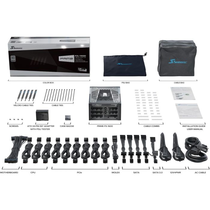 Seasonic PRIME PX-1600 Fuente de Alimentación 1600W 80+ Platinum ATX3.1 2 Seasonic PRIME PX-1600 Fuente de Alimentación 1600W 80+ Platinum ATX3.1 2