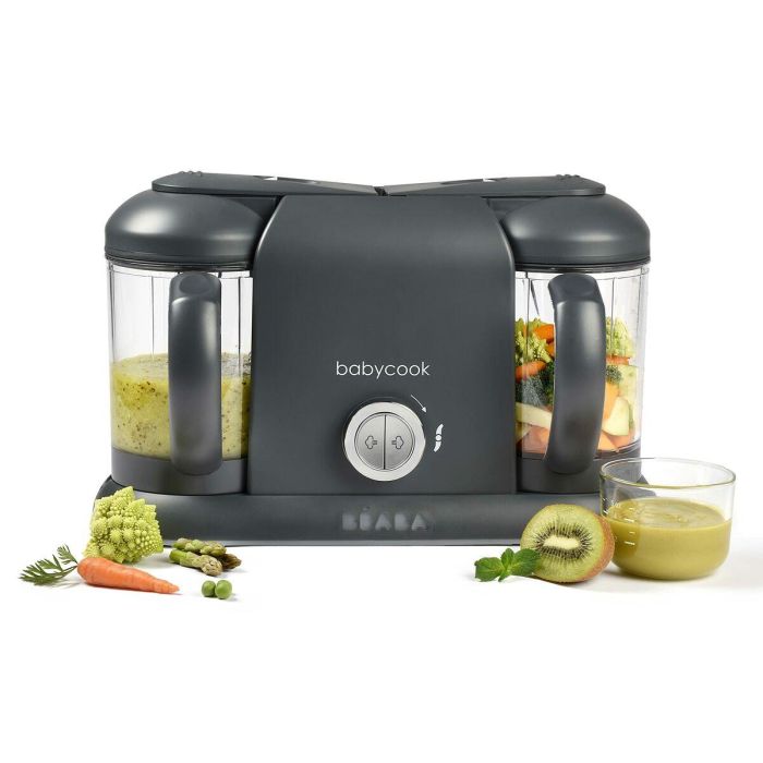 Beaba BEA3384349129521 Babycook Dúo, Robot de Cocina para Bebés, Procesador de Alimentos, Vapor y Mezcla, Gris Oscuro 4