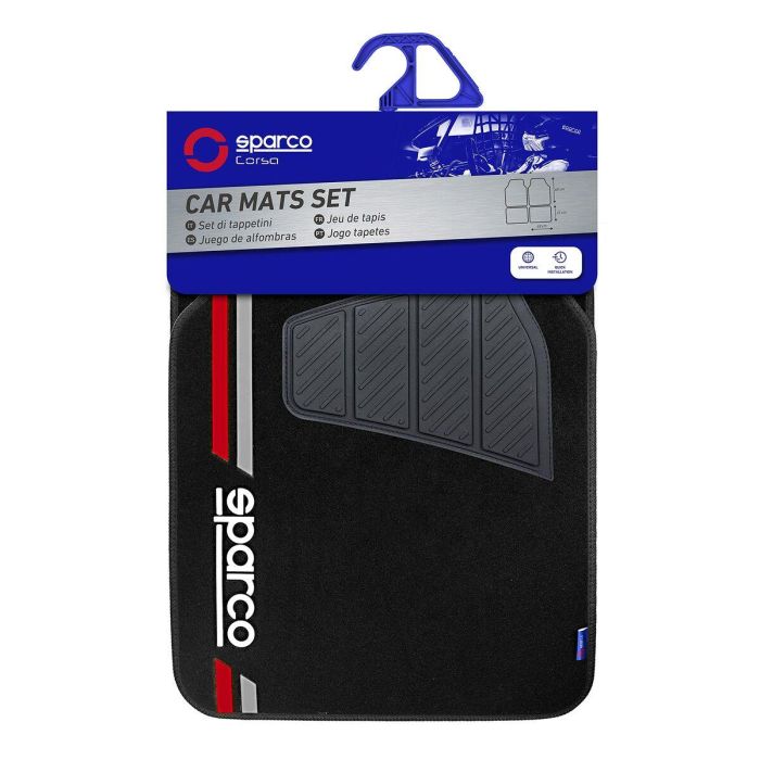 Set de Alfombrillas para Coche Sparco SPCF508RD Rojo 1 Set de Alfombrillas para Coche Sparco SPCF508RD Rojo 1