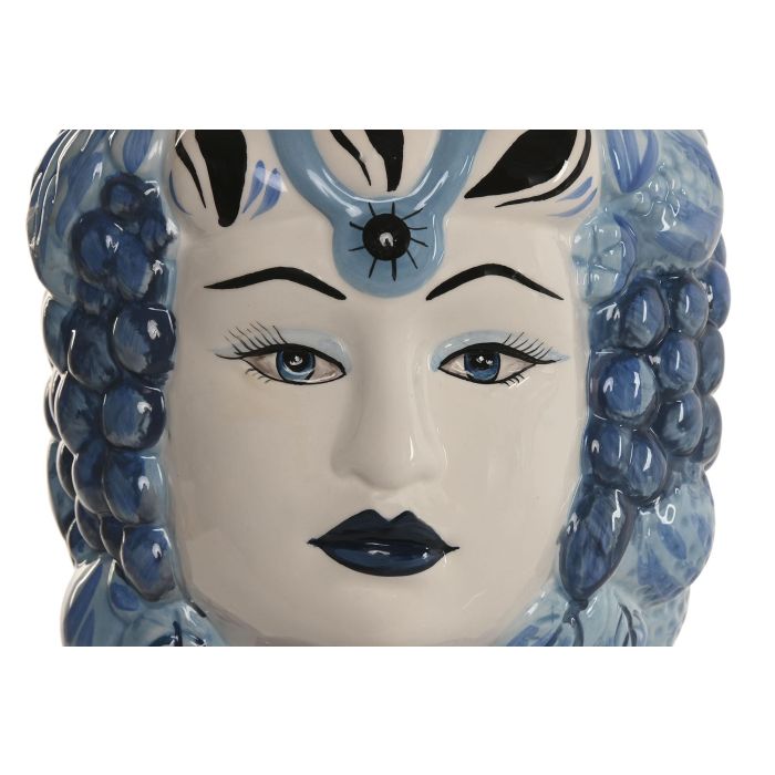 Macetero Mediterraneo DKD Home Decor Blanco Azul 15 x 26 x 15 cm 2 Macetero Mediterraneo DKD Home Decor Blanco Azul 15 x 26 x 15 cm 2