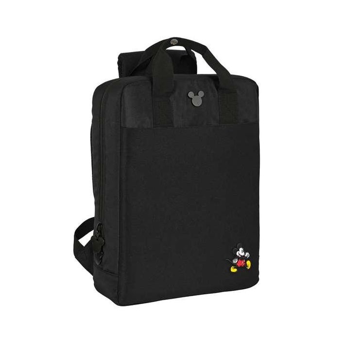 Mochila para Portátil Mickey Mouse Clubhouse Negro 29 x 39 x 11 cm