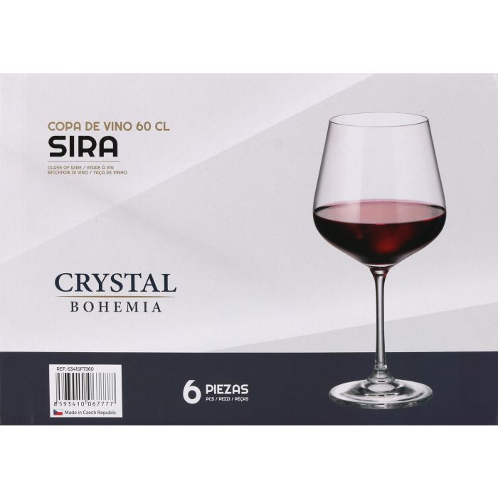 Bohemia Set de 6 Copas de Vino Sira 600 cc - Colección Bohemia (4 Cajas) 5