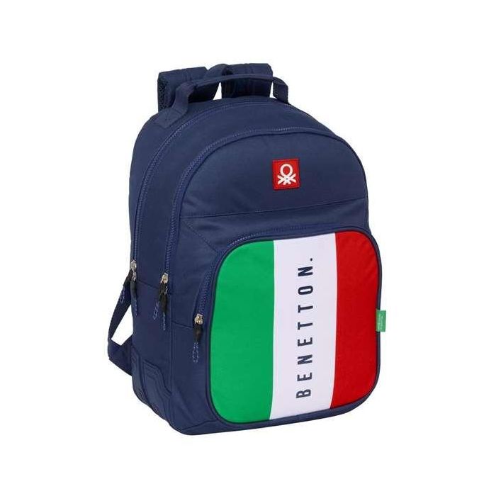 Mochila Escolar Benetton Flag Azul marino 32 x 42 x 15 cm