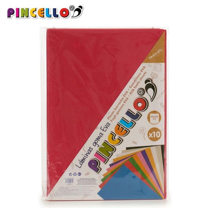 Juego 10 Laminas Goma Eva Rojo 20X30Cm Pincello (24 Unidades) 1 Juego 10 Laminas Goma Eva Rojo 20X30Cm Pincello (24 Unidades) 1