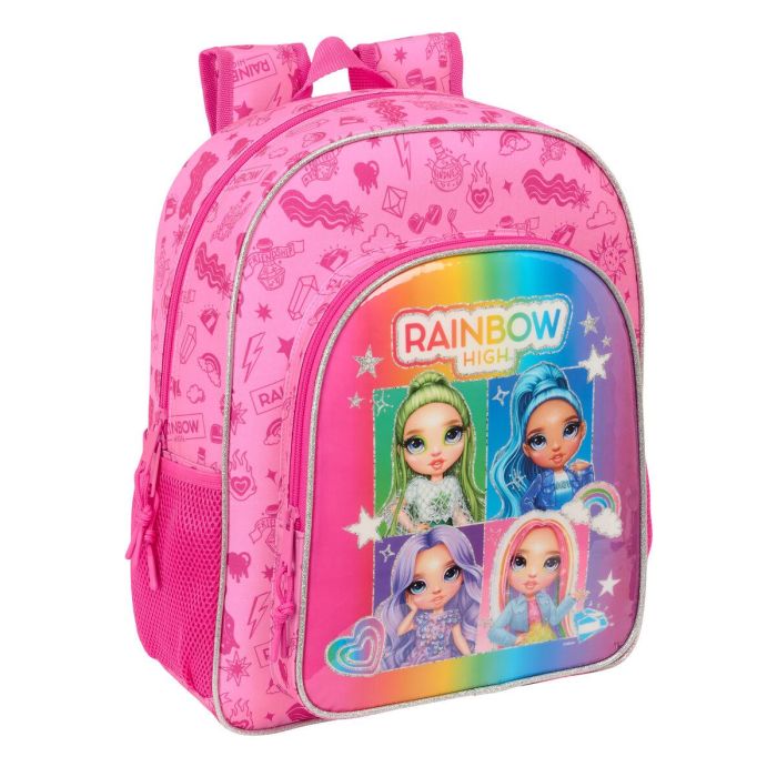 Mochila Escolar Rainbow High Shine Multicolor 32 x 38 x 12 cm