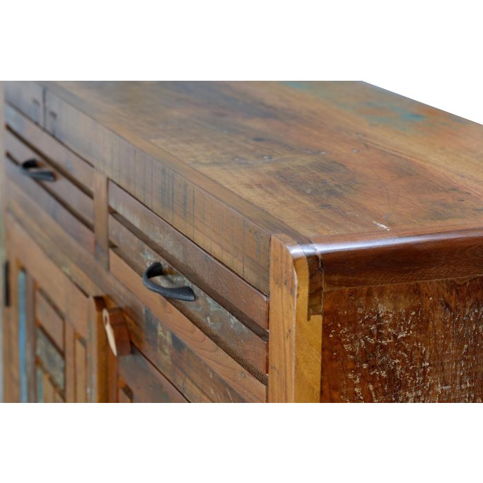 Giner y Colomer Cómoda Madera Reciclada Multicolor 2 Puertas 2 Cajones 6 Giner y Colomer Cómoda Madera Reciclada Multicolor 2 Puertas 2 Cajones 6