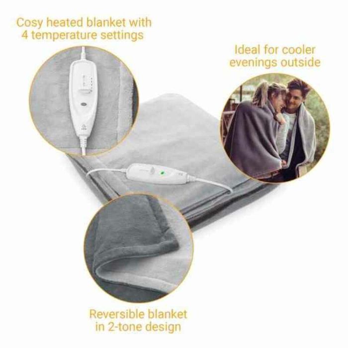 Medisana Manta Eléctrica 120W 4 Niveles Reversible 180x130 HW 1