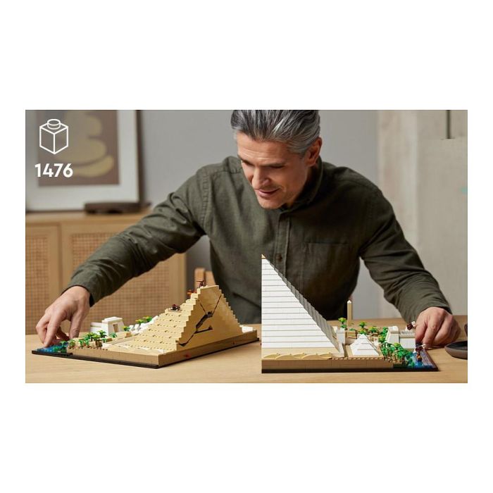 LEGO 21058 Architecture La Gran Pirámide de Giza, modelo de hobby creativo para construir, monumento mundial y decoración