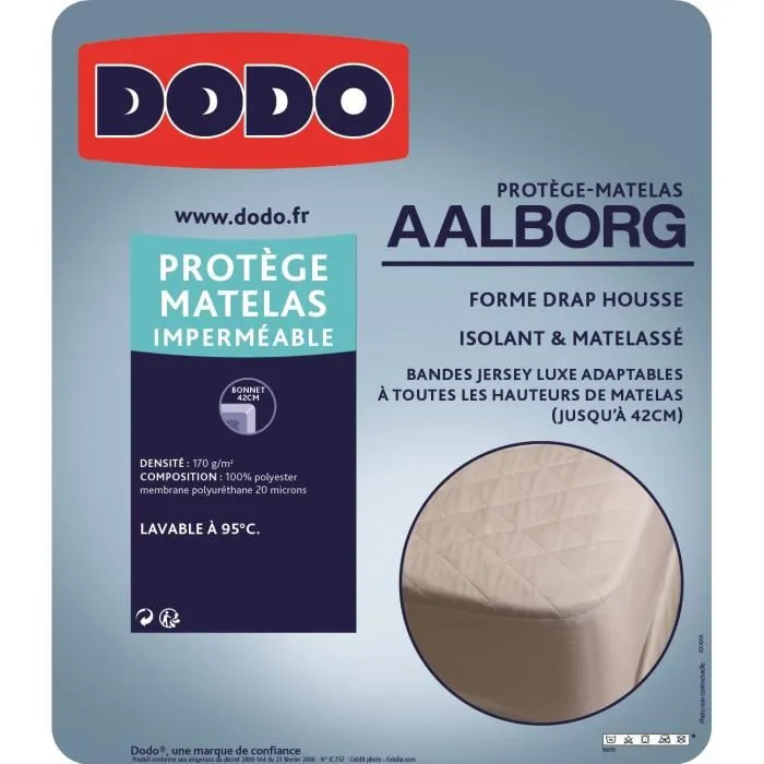 Dodo Aalborg Protector de Colchón Impermeable y Acolchado para Cama de 180x200 cm 2 Dodo Aalborg Protector de Colchón Impermeable y Acolchado para Cama de 180x200 cm 2