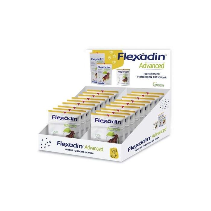 Vetoquinol Flexadin Advanced Perro, Suplemento Articular Multiacción, 40 Bolsas x 3 Comprimidos Masticables (120 Comp.)