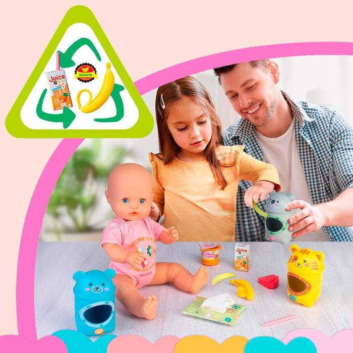 Nenuco Nfn98000 Muñeca Bebé Cuida y Recicla 42 cm con Accesorios de Alimentación, Pañal y Curas, Juego Educativo +3 Años 4 Nenuco Nfn98000 Muñeca Bebé Cuida y Recicla 42 cm con Accesorios de Alimentación, Pañal y Curas, Juego Educativo +3 Años 4