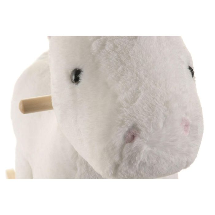 DKD Home Decor Mecedora infantil, unicornio, poliéster/madera, blanco/natural, 33 x 50 x 64 cm 5 DKD Home Decor Mecedora infantil, unicornio, poliéster/madera, blanco/natural, 33 x 50 x 64 cm 5