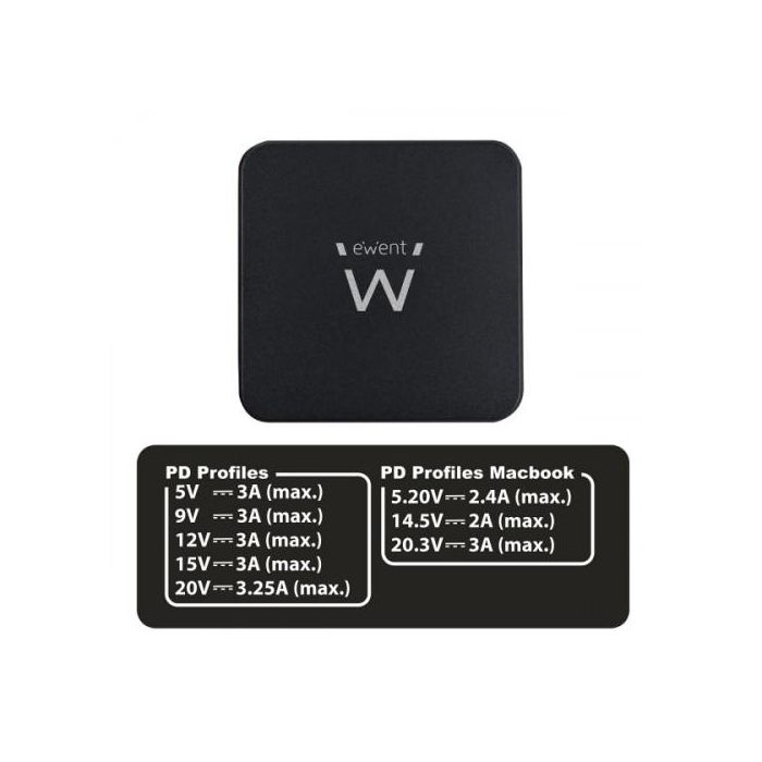 Ewent EW3980 Fuente de Alimentación CA/CC para Portátil 65W, Tensión Ajustable (5-15V), Entrada 100-240V Universal, Negro 1 Ewent EW3980 Fuente de Alimentación CA/CC para Portátil 65W, Tensión Ajustable (5-15V), Entrada 100-240V Universal, Negro 1