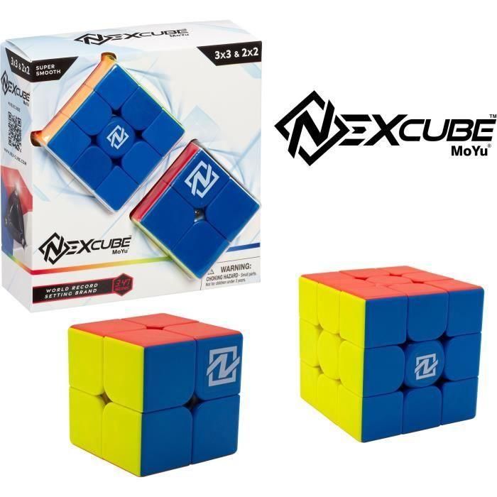 Nexcube Set de Cubos Mágicos Clásicos 3x3 y 2x2 de Plástico Resistente, Incluye Peana para Exhibición - Juguete Educativo para 8 Años+ Nexcube Set de Cubos Mágicos Clásicos 3x3 y 2x2 de Plástico Resistente, Incluye Peana para Exhibición - Juguete Educativo para 8 Años+