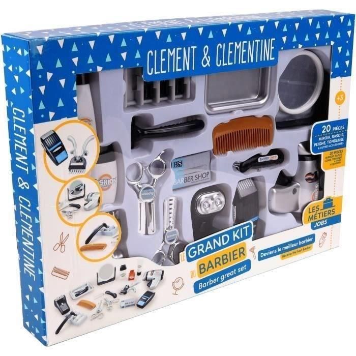 Set de peluquería - Juego de simulación de barbero - CLEMENT CLEMENTINE - Maquinilla, secador de pelo, maquinillas de afeitar - A partir de 3 años 4 Set de peluquería - Juego de simulación de barbero - CLEMENT CLEMENTINE - Maquinilla, secador de pelo, maquinillas de afeitar - A partir de 3 años 4