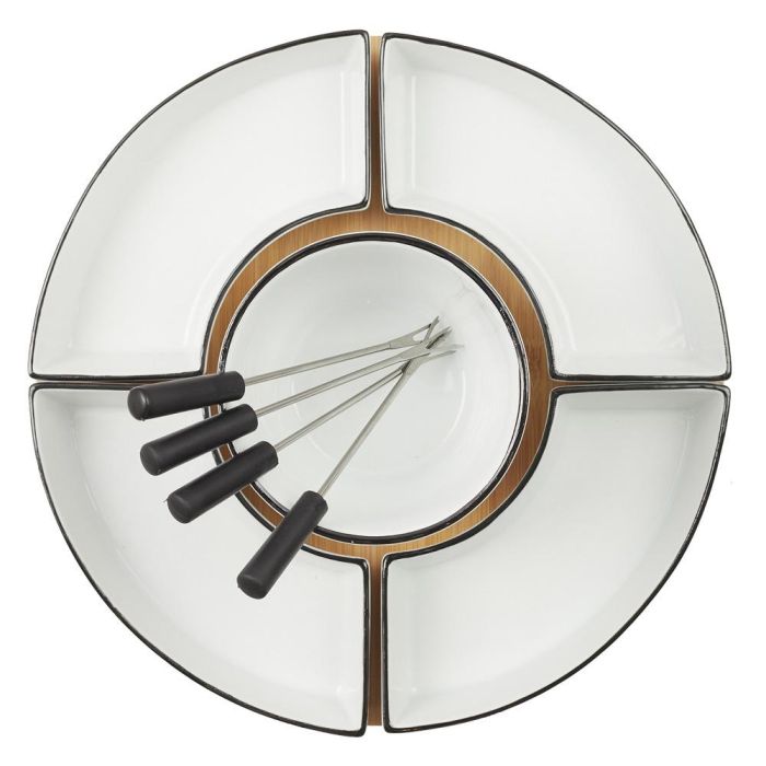 Cook Concept Fondue Bistrot para 4 personas con 4 pinchos, 4 bols y bandeja de bambú 5 Cook Concept Fondue Bistrot para 4 personas con 4 pinchos, 4 bols y bandeja de bambú 5