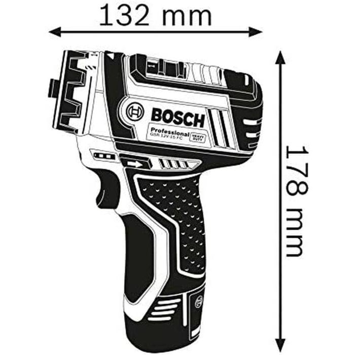 Bosch Professional 06019F6002 Taladro inalámbrico GSR 12V-15FC sin batería ni cargador, en caja L-Boxx 5 Bosch Professional 06019F6002 Taladro inalámbrico GSR 12V-15FC sin batería ni cargador, en caja L-Boxx 5