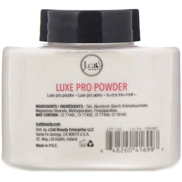 Polvos Fijadores de Maquillaje J.Cat LUXE PRO POWDER PEARL LUMINIZER 42 g 2