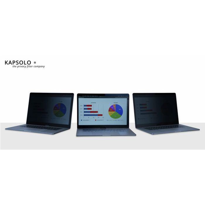 Kapsolo Filtro de Privacidad 2 Vías para Pantalla Monitor 29,5cm (11,6") 16:9 - Protección Plug-in Anti Espionaje Visual Datos Sensibles 3