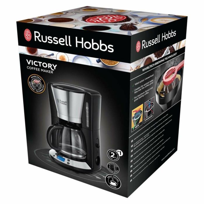Russell Hobbs 24030-56 Cafetera de Filtro Programable Victory 1100W, Acero Brillante, Tecnología WhirlTech 24h 1