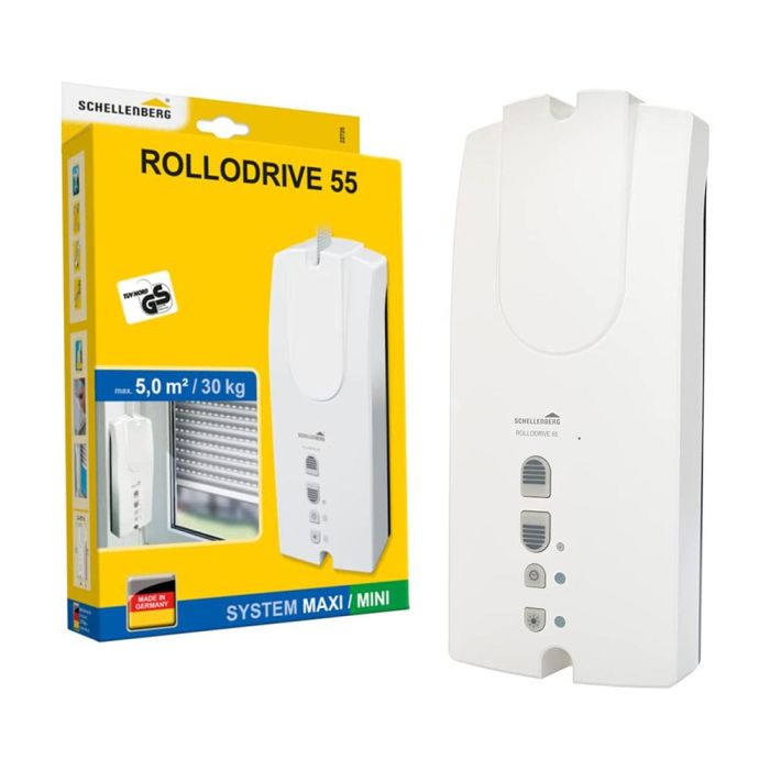Schellenberg Enrollador rollodrive 55 22725 para persianas enrollables, detección de obstáculos, bajo consumo 3