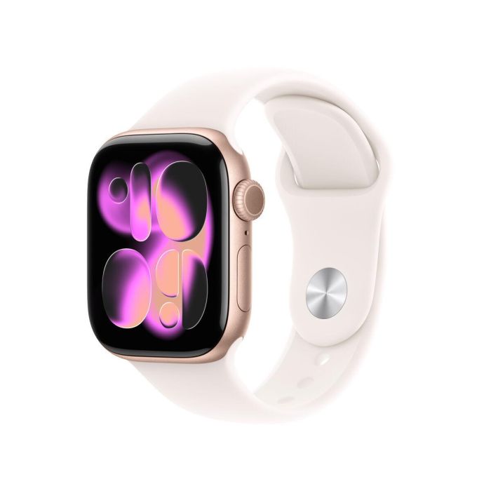 Apple MEU04ZRA Watch Series 11 GPS - Caja de aluminio oro rosa 42 mm - Correa deportiva rosa claro Talla S/M 9 Apple MEU04ZRA Watch Series 11 GPS - Caja de aluminio oro rosa 42 mm - Correa deportiva rosa claro Talla S/M 9
