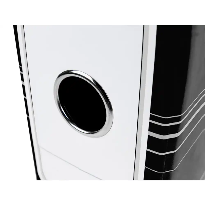 Liderpapel Archivador de Palanca A4 Filing System Forrado con Caja y Compresor Metálico Lomo 80mm Negro 6