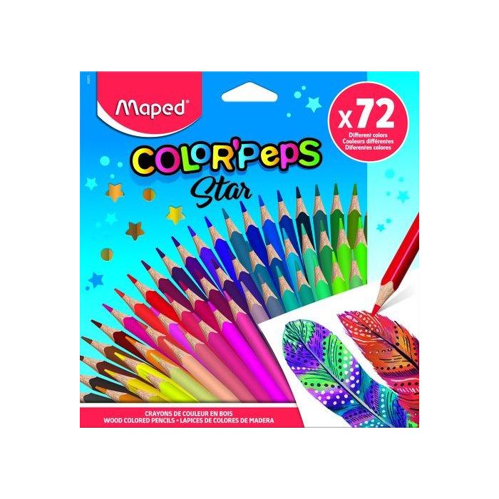 Lapices De Colores Maped Color Peps Star Estuche De 72