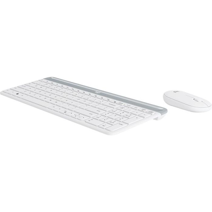 Logitech 920-009205 MK470 Slim Teclado y Ratón Inalámbricos, QWERTY, Completo, Diseño Compacto Moderno, Blanco 1