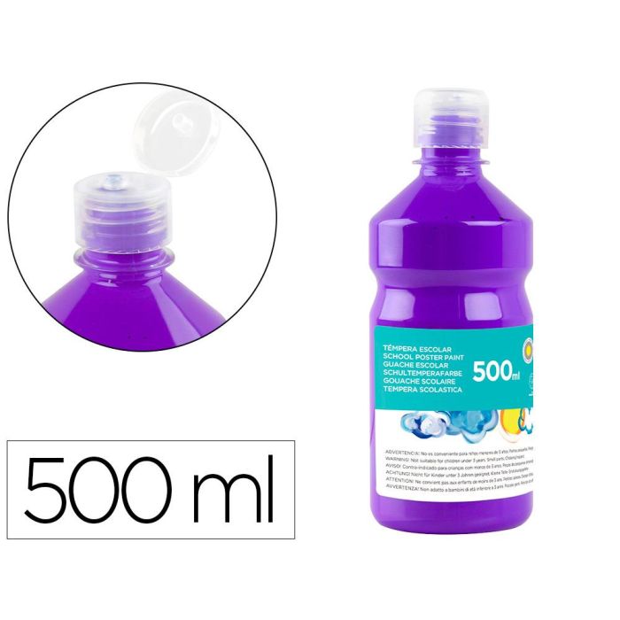 Tempera Liquida Liderpapel Escolar 500 mL Violeta