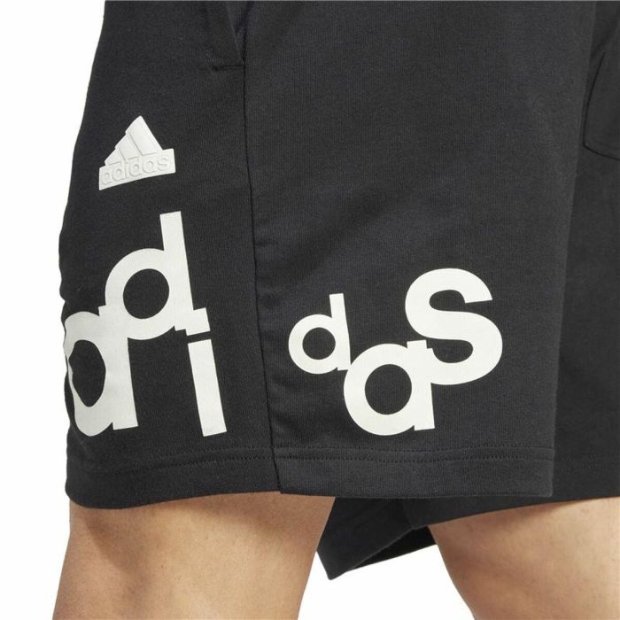 Pantalón Corto Deportivo Adidas Bl Short Q1 Graphic Negro 2