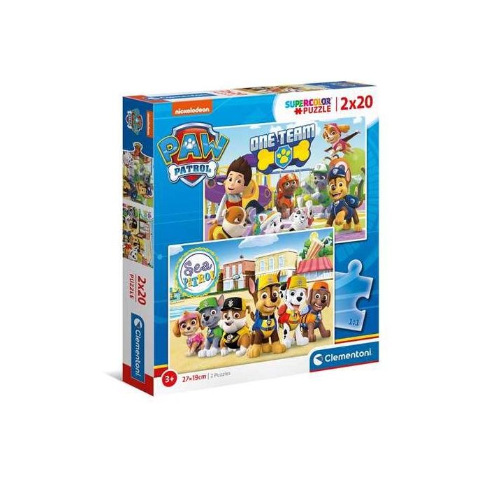 CLEMENTONI Puzzle Patrulla Canina Paw Patrol 2x20 piezas